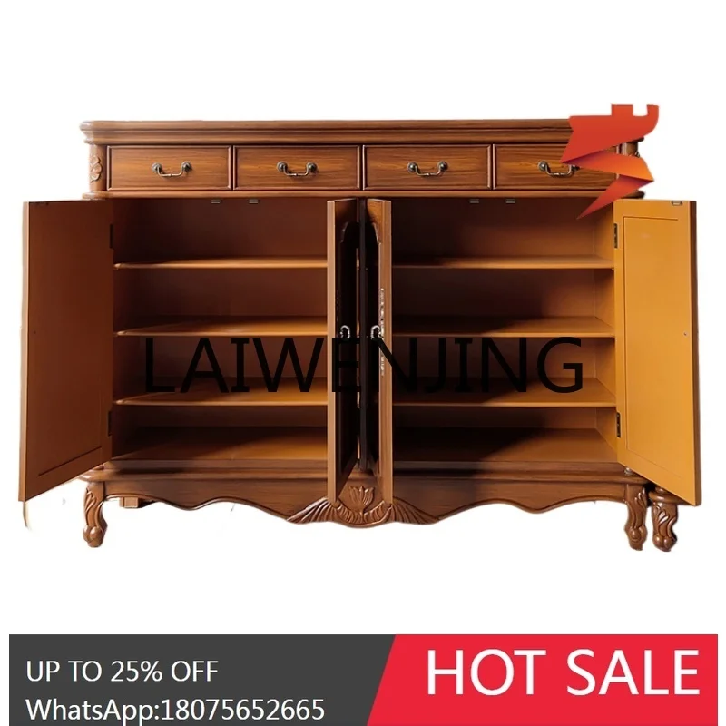 RWJ American Country Shoe Cabinet Large Capacity Retro European Multi-Layer Multifunctional