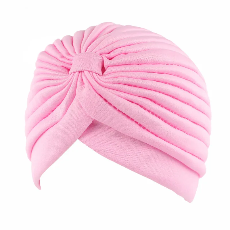 Donne musulmane Twist Turbante Cap signore morbido annodato volant Turbante foulard femminile Hijab cappelli indiani cancro chemio Cap Turbante