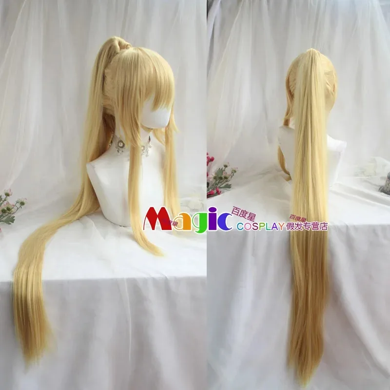 

2 Types Anime All Alkaid Cosplay Wig Yellow Heat Resistant Synthetic Wigs Halloween