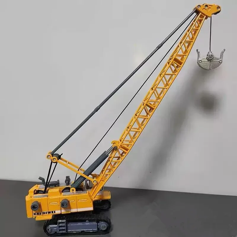โมเดลรถขุดตีนตะขาบโลหะผสม 1/87 แบบหล่อขึ้นรูป ‌ ยานยนต์วิศวกรรม ‌ รถเครนขุดดิน ‌   ของเล่นเด็กแบบจำลองเครนทาวเวอร์