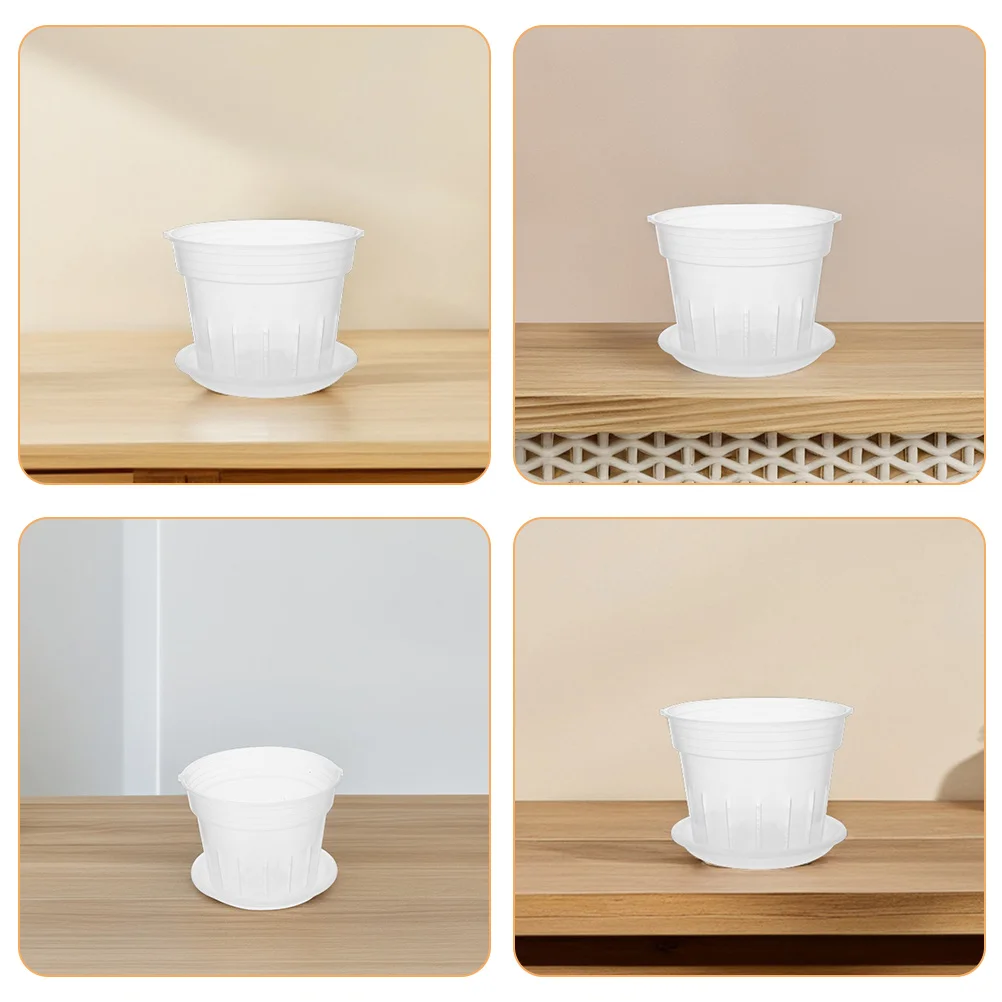 

3Pcs Clear Transparent Orchid Pots Slotted Butterfly Orchid Plastic Planters Indoor Outdoor Nursery Flower Pots