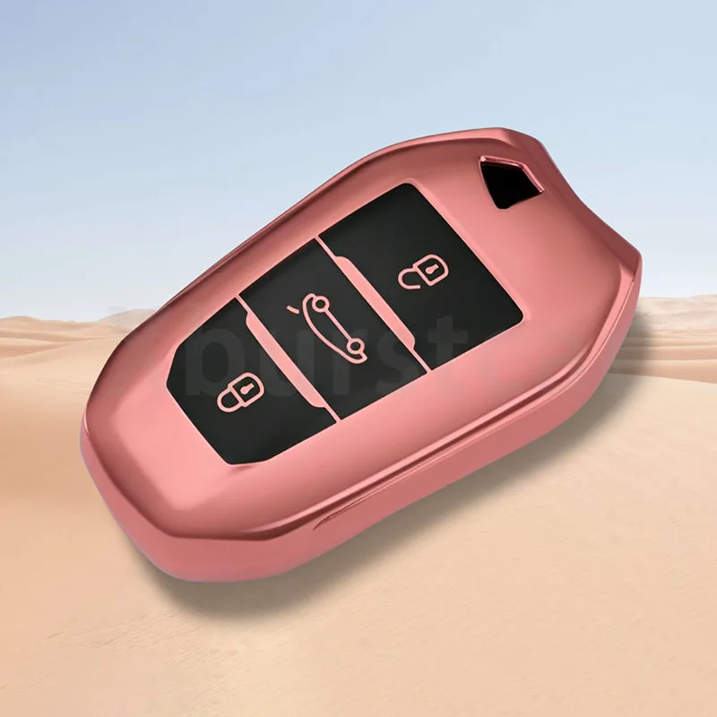 قذيفة فوب لبيجو 3008 308 408 4008 508 5008 2008 سيتروين C4 C5 C4L C6 C3-XR DS3 DS4 DS5 بولي TPU سيارة غطاء مفتاح بعيد