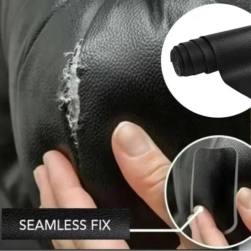 Self-Adhesive Leather Repair Patch Sofa Black Leather Sticker for Furniture Table Chair Clothes Car Seats Shoe Bags Fix Patch