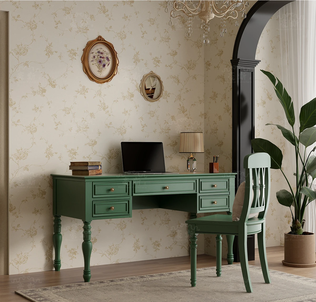Biurko w stylu vintage 2w1, z  – Home Office With Two Desks recenzja i cena