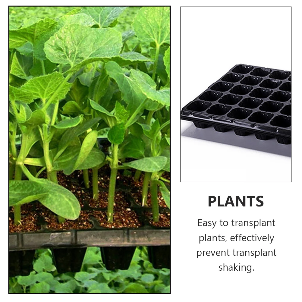 10 Pcs 50 Hole Seedling Tray Indoor Plants Starter Germination Suite Garden Plastic