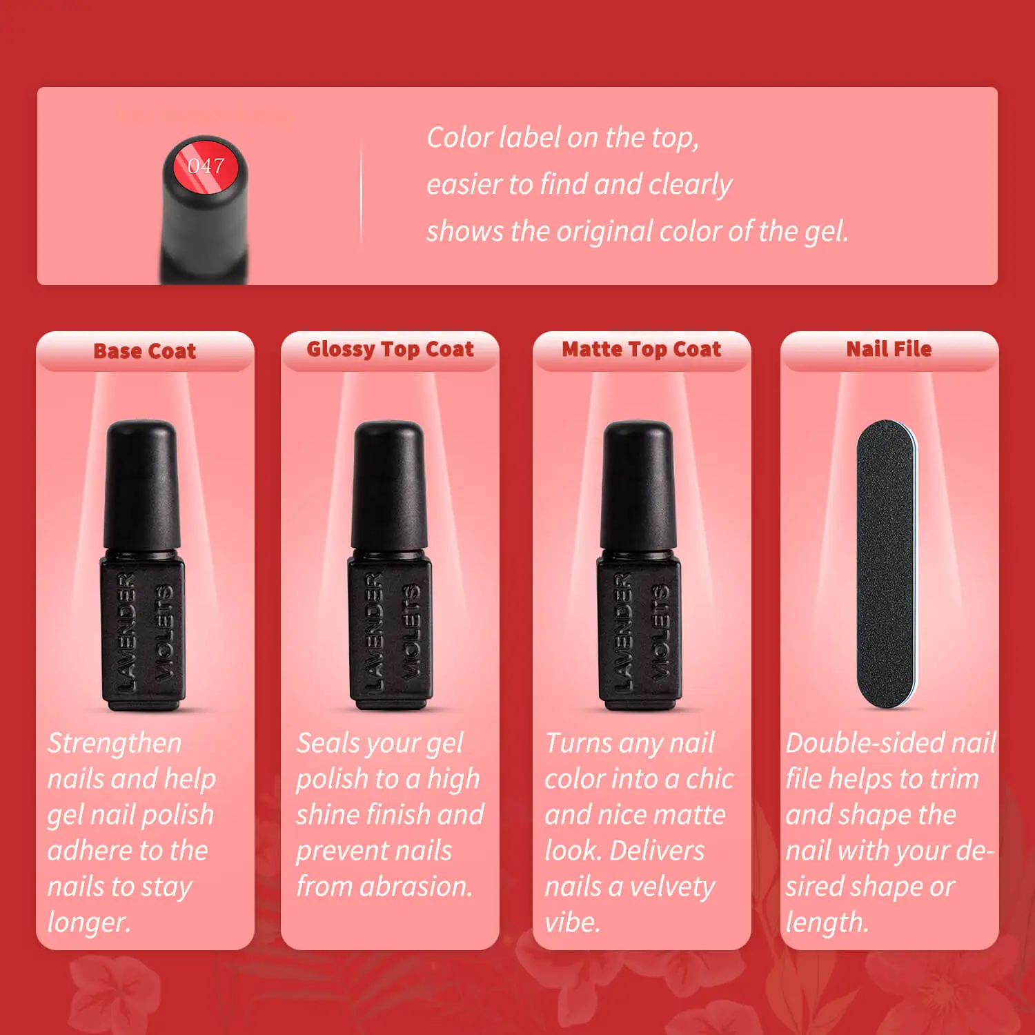 مجموعة طلاء أظافر جل مكونة من 13 قطعة - 9 ألوان عيد الميلاد باللون الأصفر والبرتقالي والأخضر ومعطف أساسي معطف علوي لامع غير لامع ومبرد أظافر لفن الأظافر #6