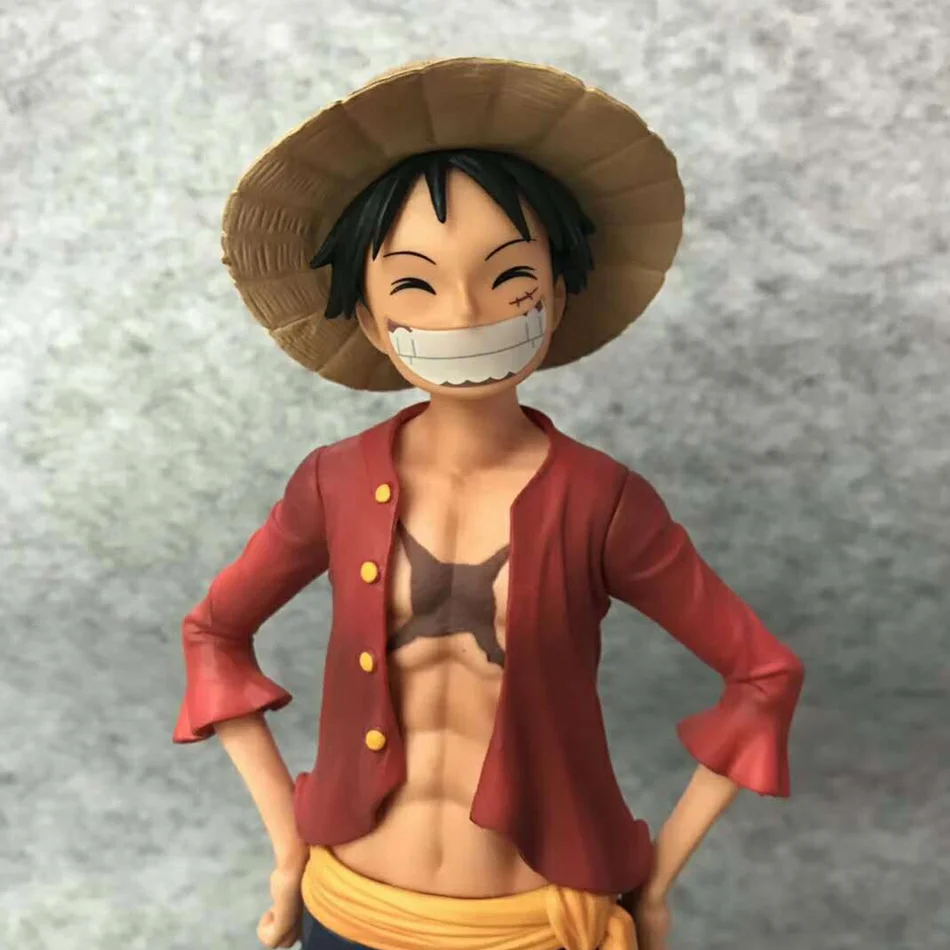 

NEW 26cm One Piece Anime Figure Confident Smiley Luffy Changing Action Figurine Doll PVC Model Toys Collection Gifts