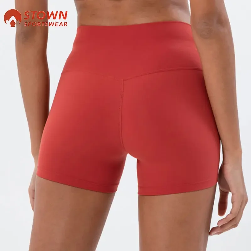 Pantaloncini da allenamento a vita alta Pantaloncini sportivi super elastici da donna Pantaloncini da motociclista da yoga per nudità fitness