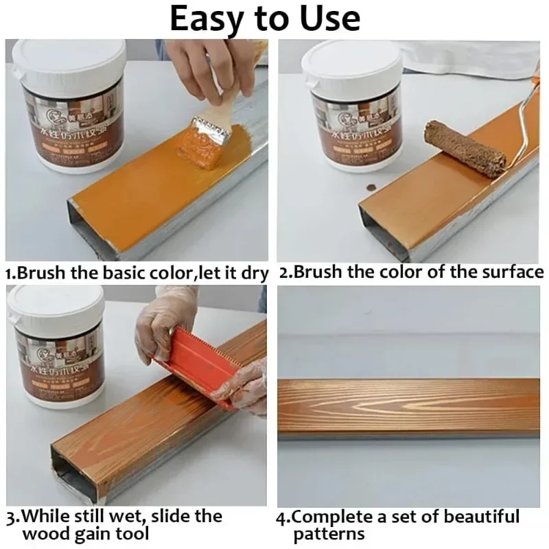 Rolo texturizado ferramenta de pintura de grão de madeira imitação de pintura de parede decoração de casa gravação diy para sala arte conjunto de grãos