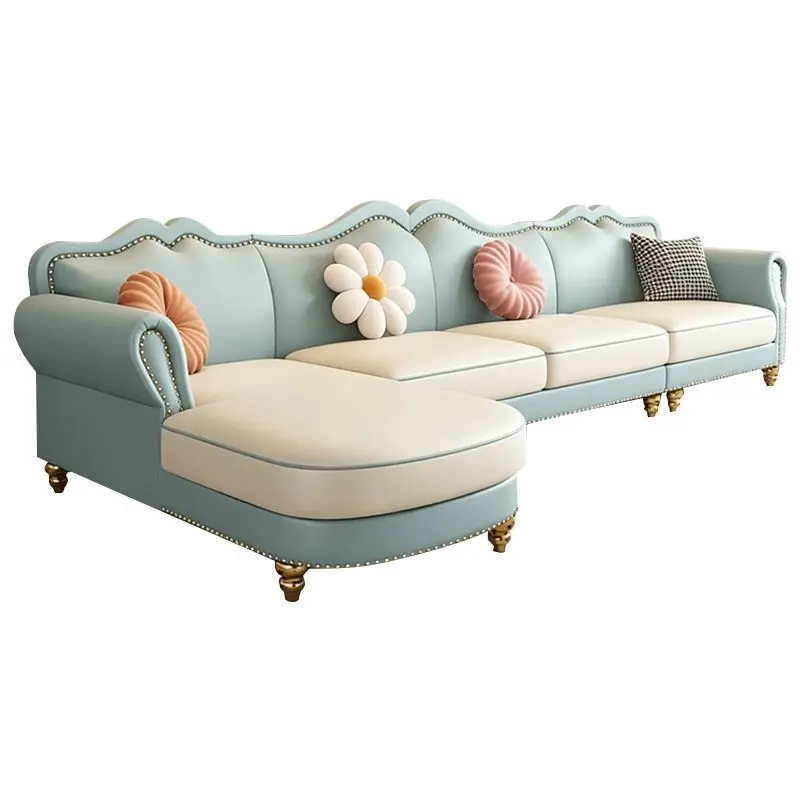 Sofa living room, small apartment American light luxury simple European corner sofa