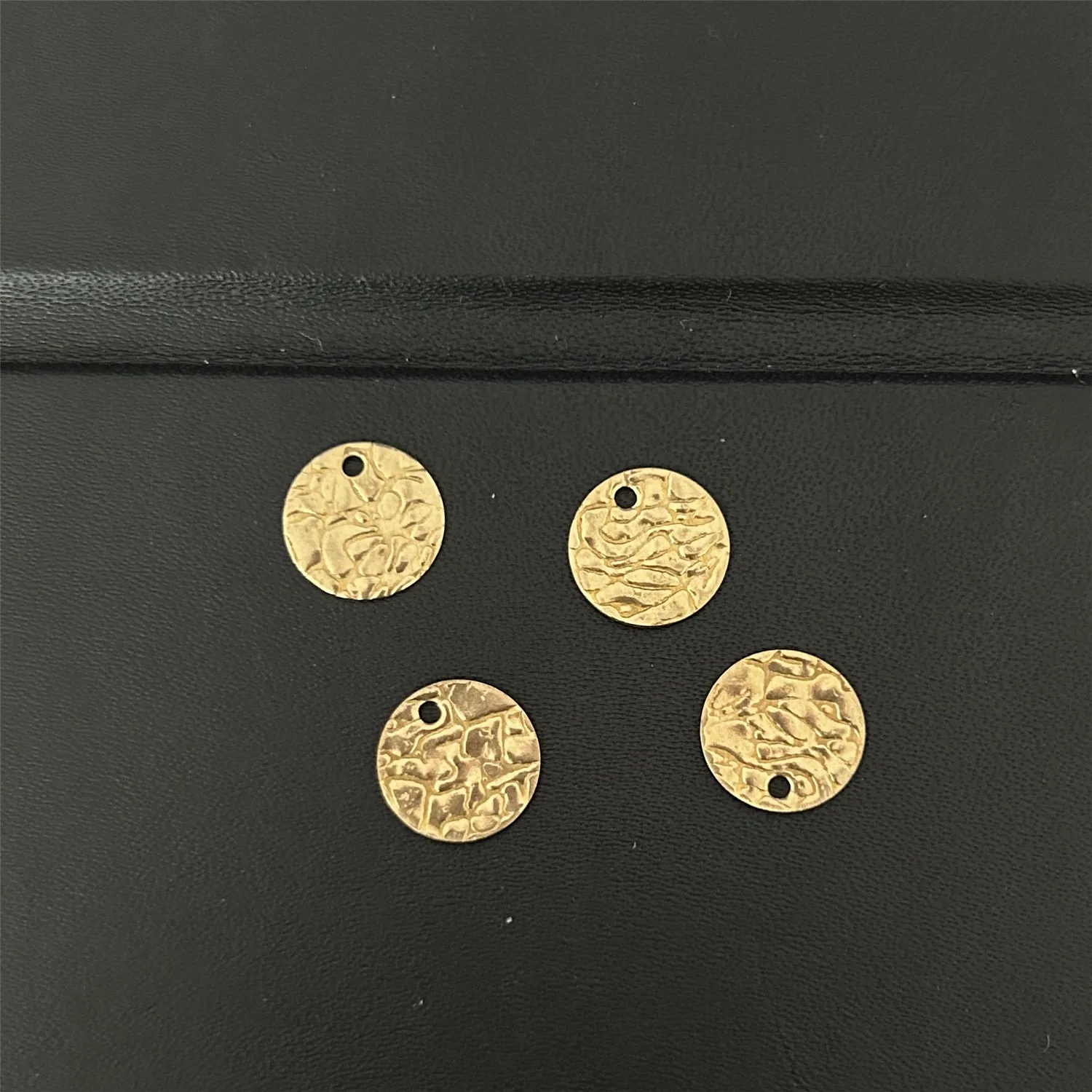 100PCS/ lot 10mm Brass floating veins Round Coin Disc Charms for Jewelry diy making Coin Pendants Accessories