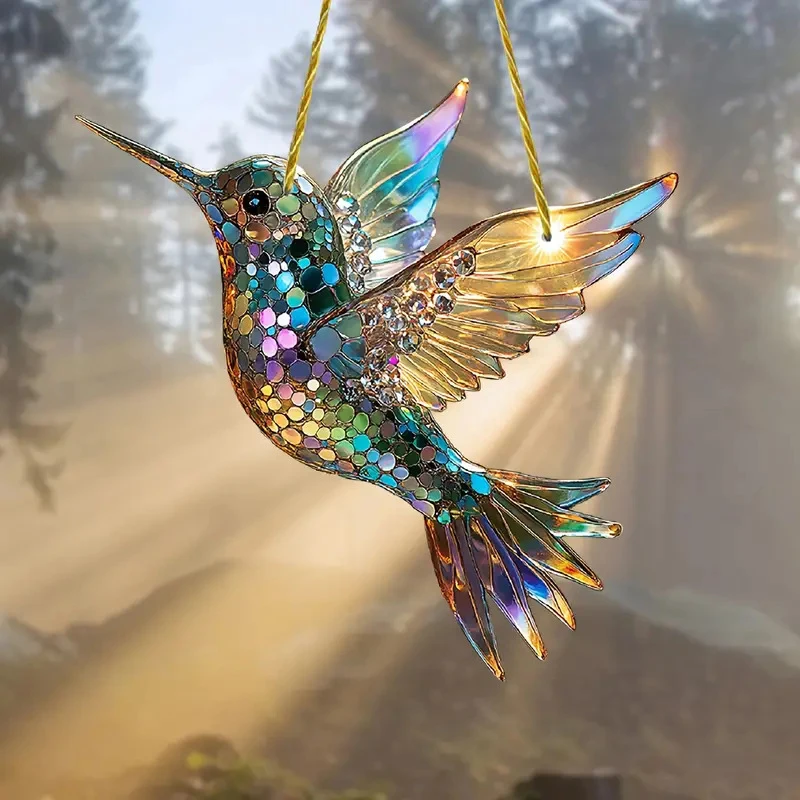 Yifare Spirit Birds Sheremart Spirit Birds Acrylic Bird Suncatcher Bird Ornament For Christmas Tree Hummingbird Suncatcher