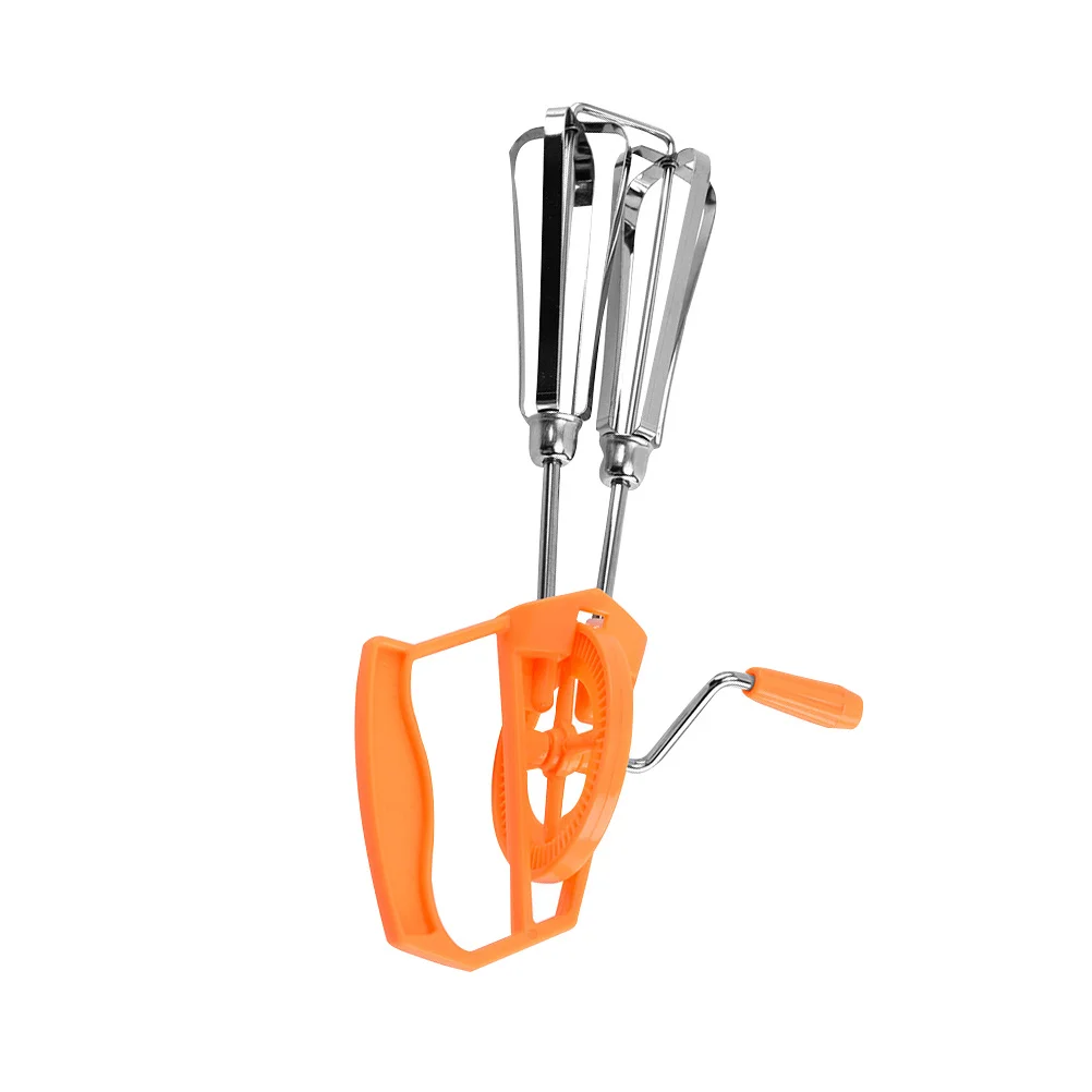 

Plastic Egg Whisk Spiral Mixer Kitchen Tool Ergonomic Non-Slip Handle For Mixing Batter Sauces Marinades Stainless Steel