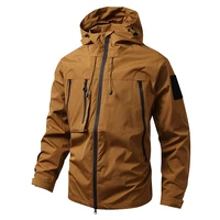 CHRLCK Chaqueta de senderismo impermeable para hombre Caramel mujer cortavientos a prueba de viento Camping ciclismo Trekking pesca chaquetas al aire libre