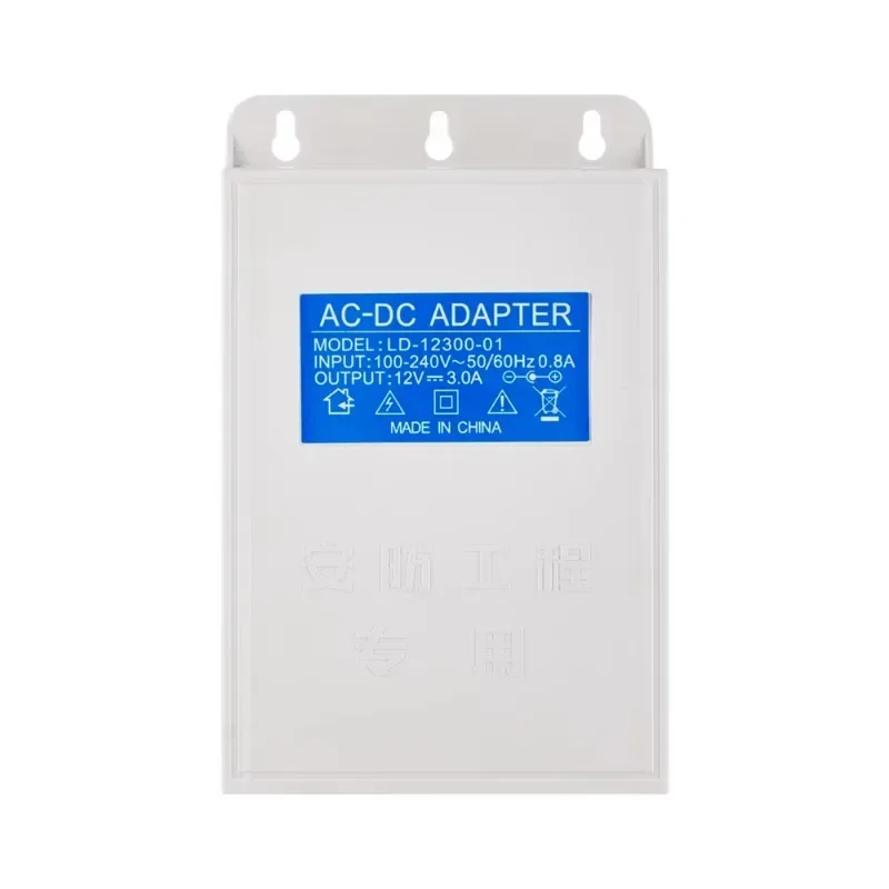 

12V 3A Outdoor Power Supply With 4 Way Power Splitter Cable 1 Male To 4 Dual Female Cord 2.1mm For IP Camera Outdoor
