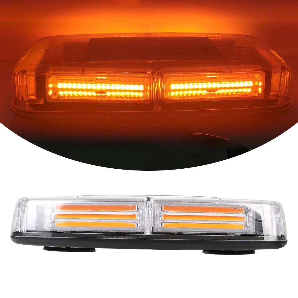 Police Flasher Vehicle Roof Flashing Beacon Yellow LED COB Ceiling Lamp Car Strobe Warning Light DC12~24V Emergency Signal Lamp