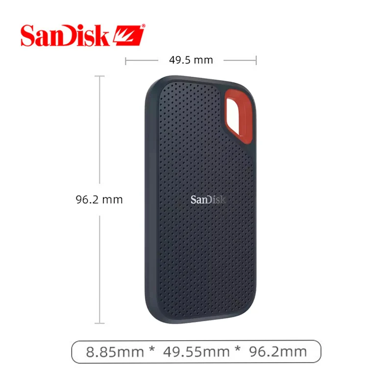 SanDisk Type-c 휴대용 4TB 1TB 500GB 1050MB/S 외장형 하드 드라이브 PSSD USB 3.1 HD 하드 드라이브 노트북 PC용 2TB 솔리드 스테이트 디스크