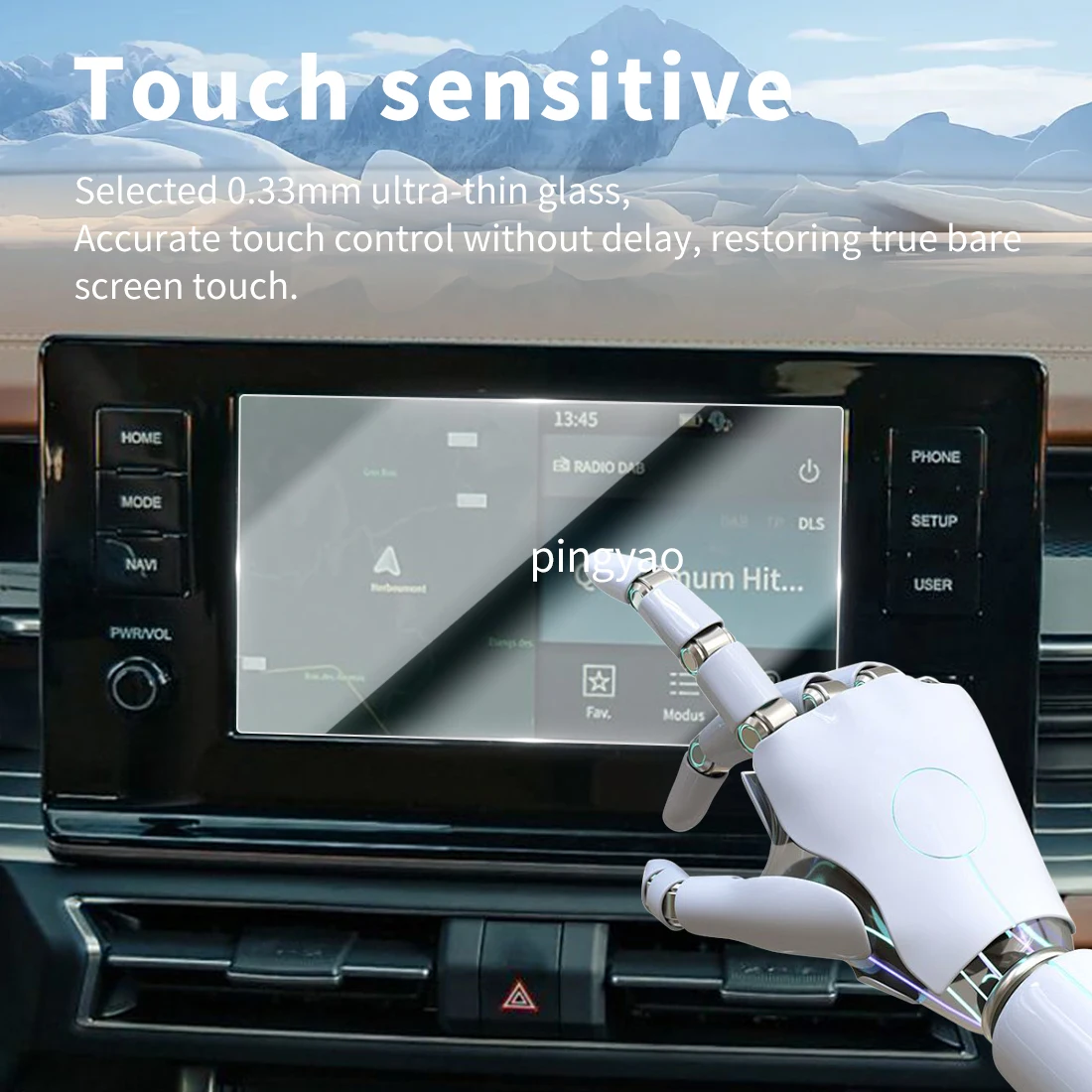 Car Sticker Screen Protector Navigation Display Tempered Glass Protective Film Car Accessories VehicleFor23-24 Shuanglong Torres