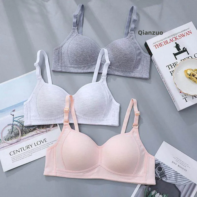 Cotton Wireless Bra Thin Style Development Period Student Underwear Female High School Students Gathered No Steel Ring