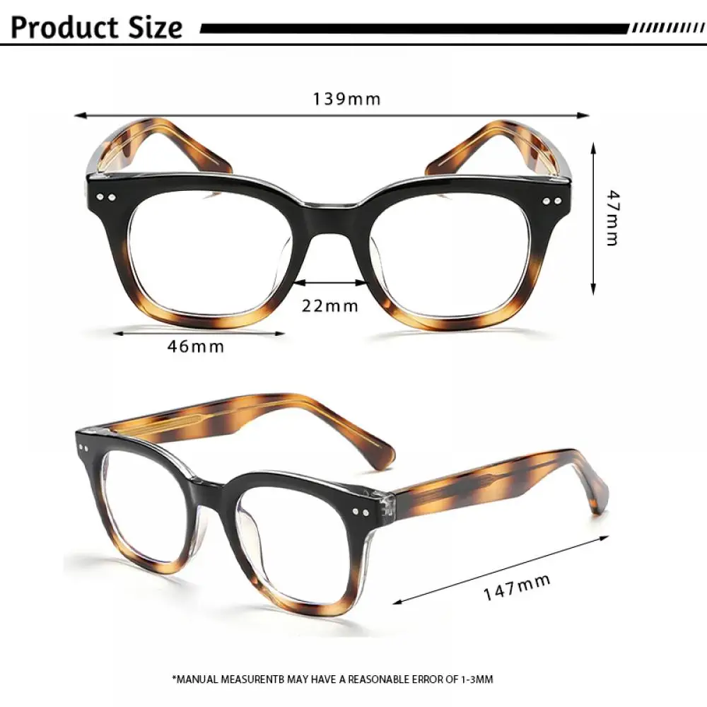 CATERSIDE Retro Herren-Brille mit flachen Gläsern, Tr-90, runder kleiner Rahmen, Anti-Blaulicht-Brille, Damen-Luxus-Business-Freizeitbrille – Detail 2