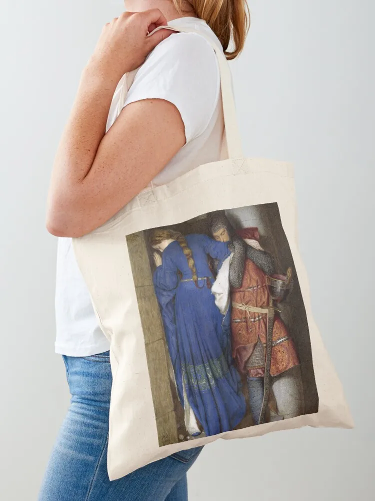 Hellelil and Hildebrand، الاجتماع على سلالم البرج - فريدريك ويليام بيرتون - حقيبة حمل 1864 #1