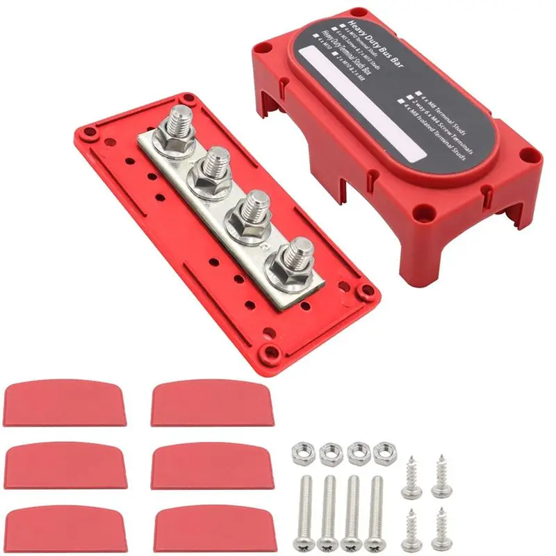 A19Q-Busbar Box Module 300A 48V 4 Terminal Ways High Current Busbar Cable Organizer Box Amplifier