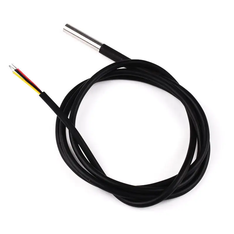 Stainless Steel Package WaterproofDS18b20Temperature Probe Temperature Sensor DS18B20Waterproof Line