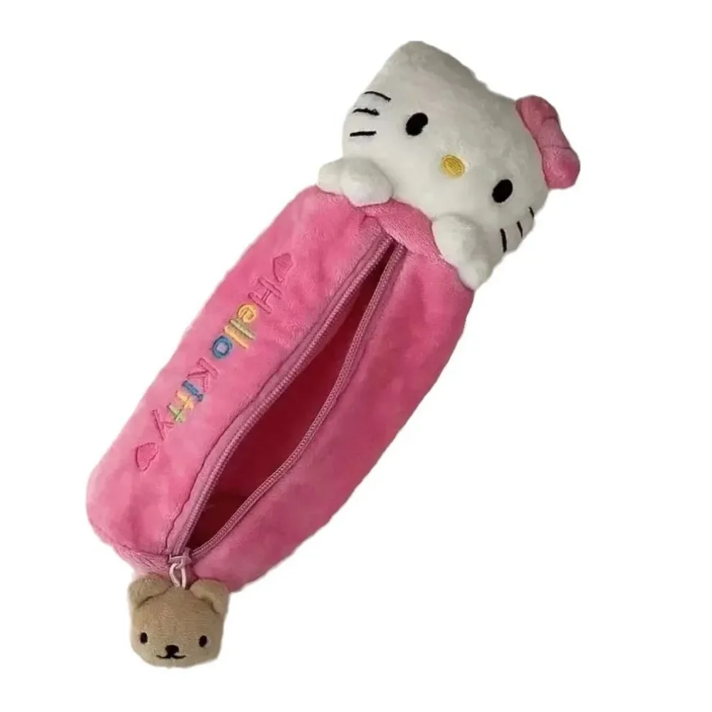 Plush Pencil Cases Hello Kitty Products Back To School Anime  Cute School Pencil Cases Student School Stationery Supplies