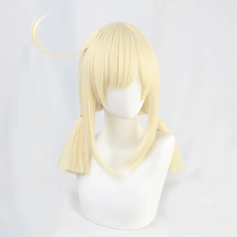 Genshin Impact Klee cosplay wig fluffy ahoge little girl runaway sun Halloween gift