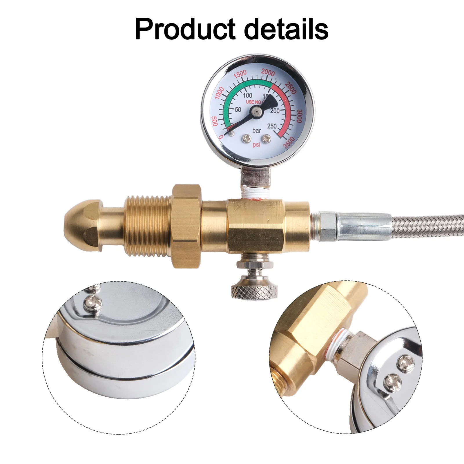 High Pressure Adapter Hose for Argon For BS 341 No 3 with G 5/8 Thread Flexible Length Options of 90cm or 150cm