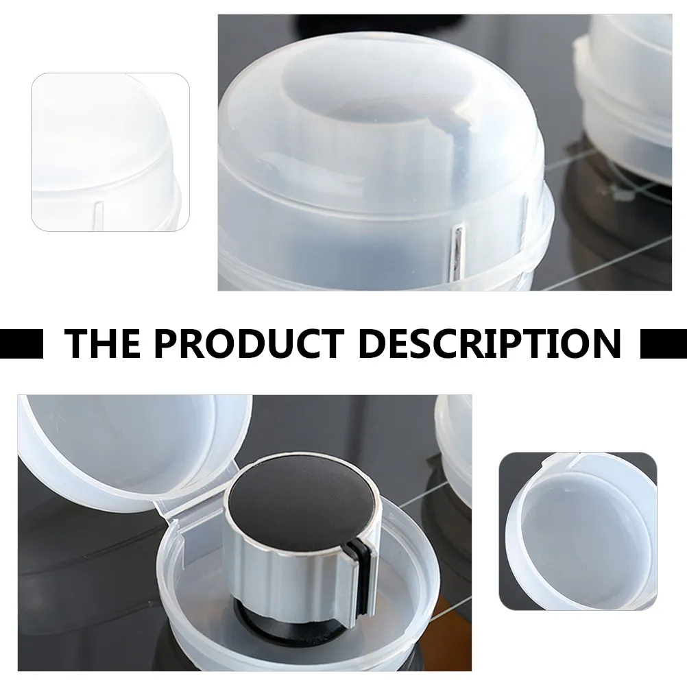 

7Pcs Stove Safety Covers Gas Knob Protectors Child Resistant One Hand Operation High Quality PP Material Suitable for Home