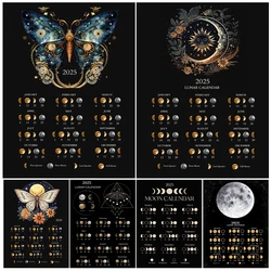 Moon Phases Calendar 2026,Wicca Calendar Wall Art Canvas Painting,2026 Moon Cycle Moon Phase,Art Poster Print,Home Decoration