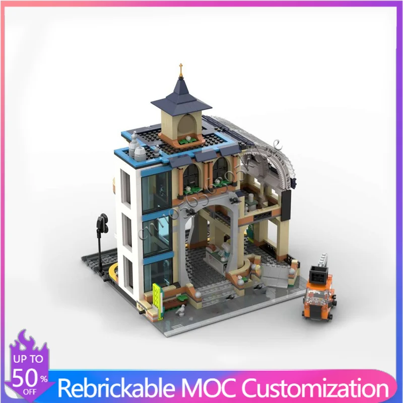 

Набор для сборки модульной модели Центральной железнодорожной станции (1161 деталь), конструктор MOC, технология DIY, развивающая игрушка-головоломка для детей, праздничный подарок