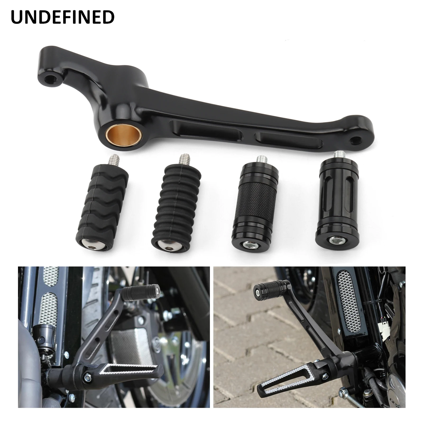 Motorcycle Shift Arm Lever Peg Pedal for Harley V-Rod Muscle 2002-2017 Night Rod VRSC Special 2007-2017 Aluminum Black Chrome