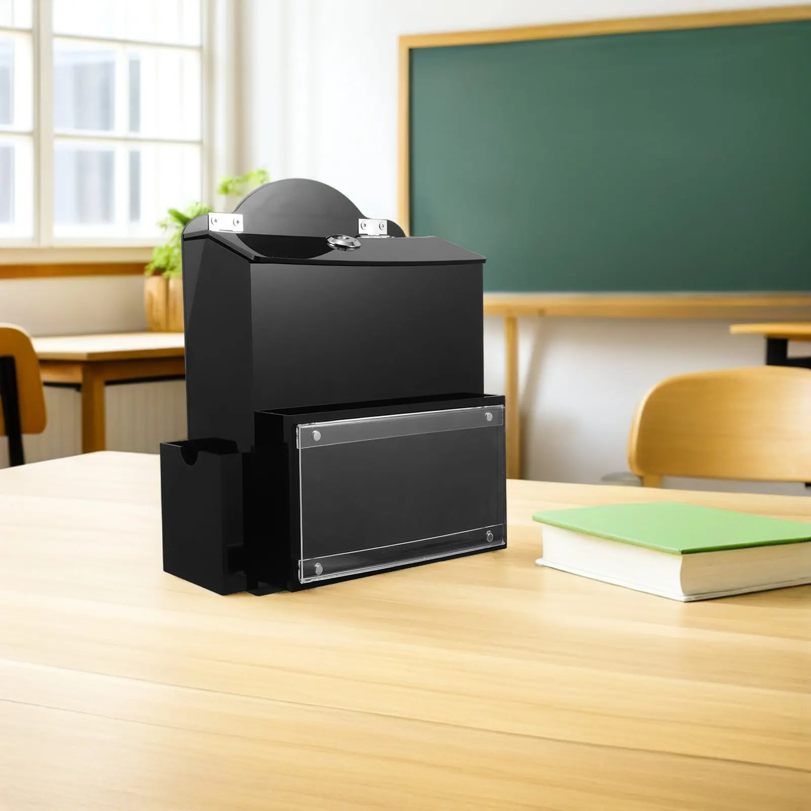 cassetta-per-votazioni-in-acrilico-nero-chiudibile-a-chiave-per-raccolta-fondi-donazioni-sicure-feedback-e-suggerimenti-per-ufficio