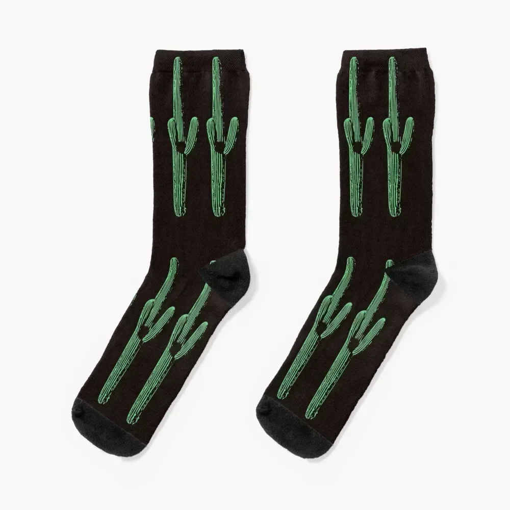 

Saguaro Cactus Green Print Socks ankle Running football New year's Mens Socks Women's