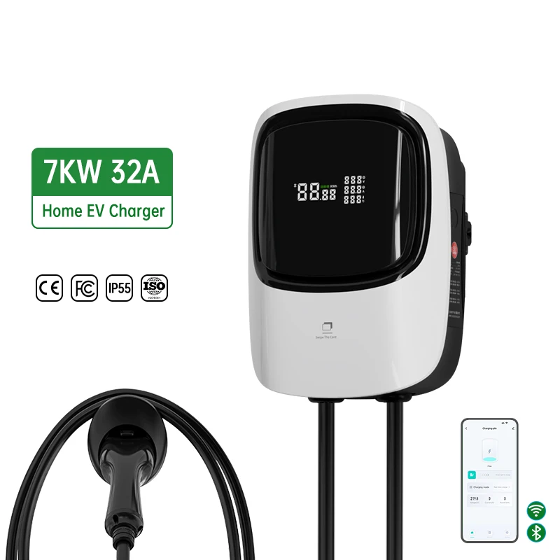 2026 OEM AC Home Wall-mounted EV Charger Station 7KW New with OCCP 1.6J for Electric Vehicle