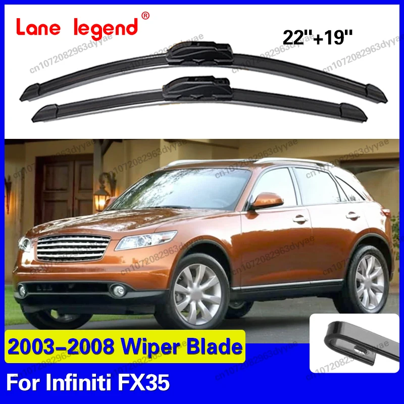 

2Pcs Front Windshield Wiper Blades Windscreen Wipers For Infiniti FX35 2003 - 2008 2004 2005 2006 2007 Accessories