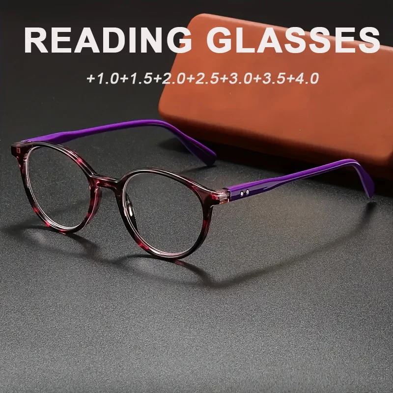 1-teilige lila Unisex-Lesebrille im Retro-Stil, geeignet zum Lesen am Computer und für Orte, an denen eine Vergrößerung erforderlich ist