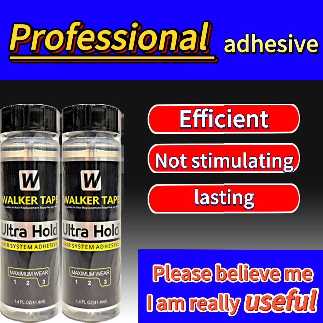 Walker fita ultra hold laço adesivo 1.4oz/41.4ml à prova dwaterproof água cosplay peruca reparação orelha barba sem costura adesivo rápido de longa duração