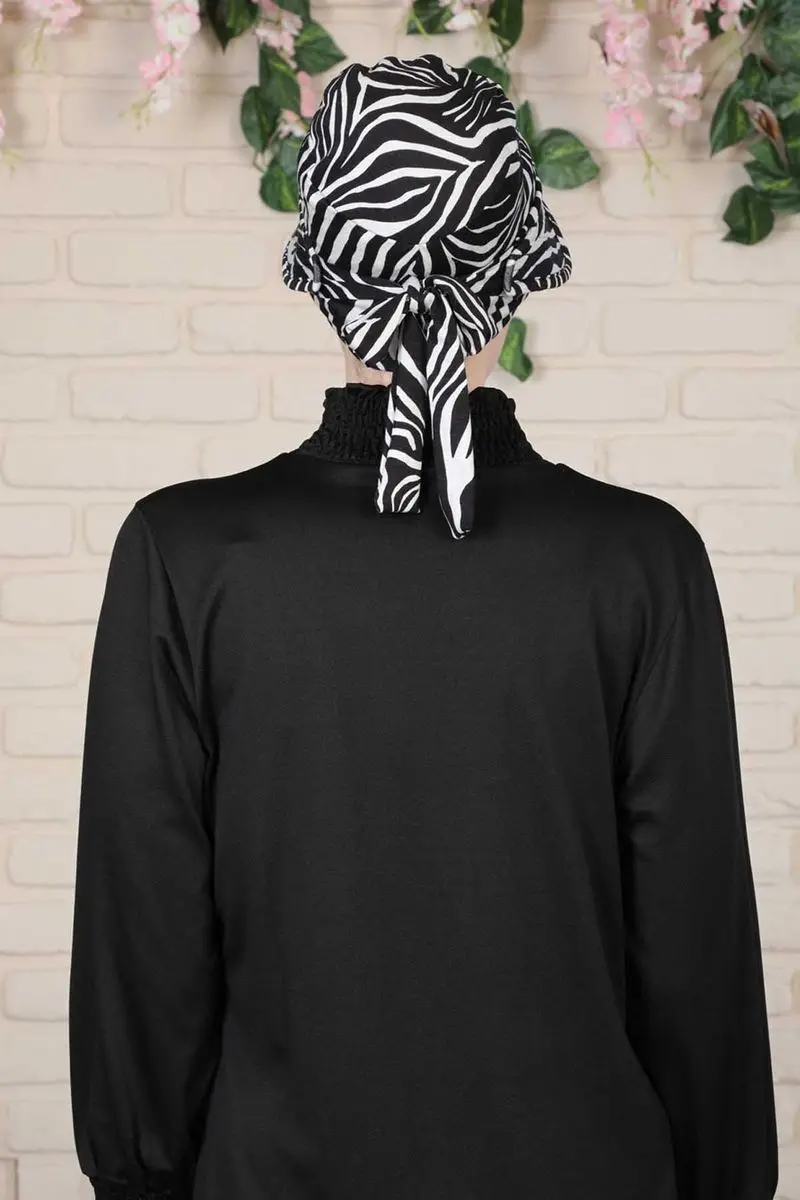 Gekämmte baumwolle kappe mit Zebra muster