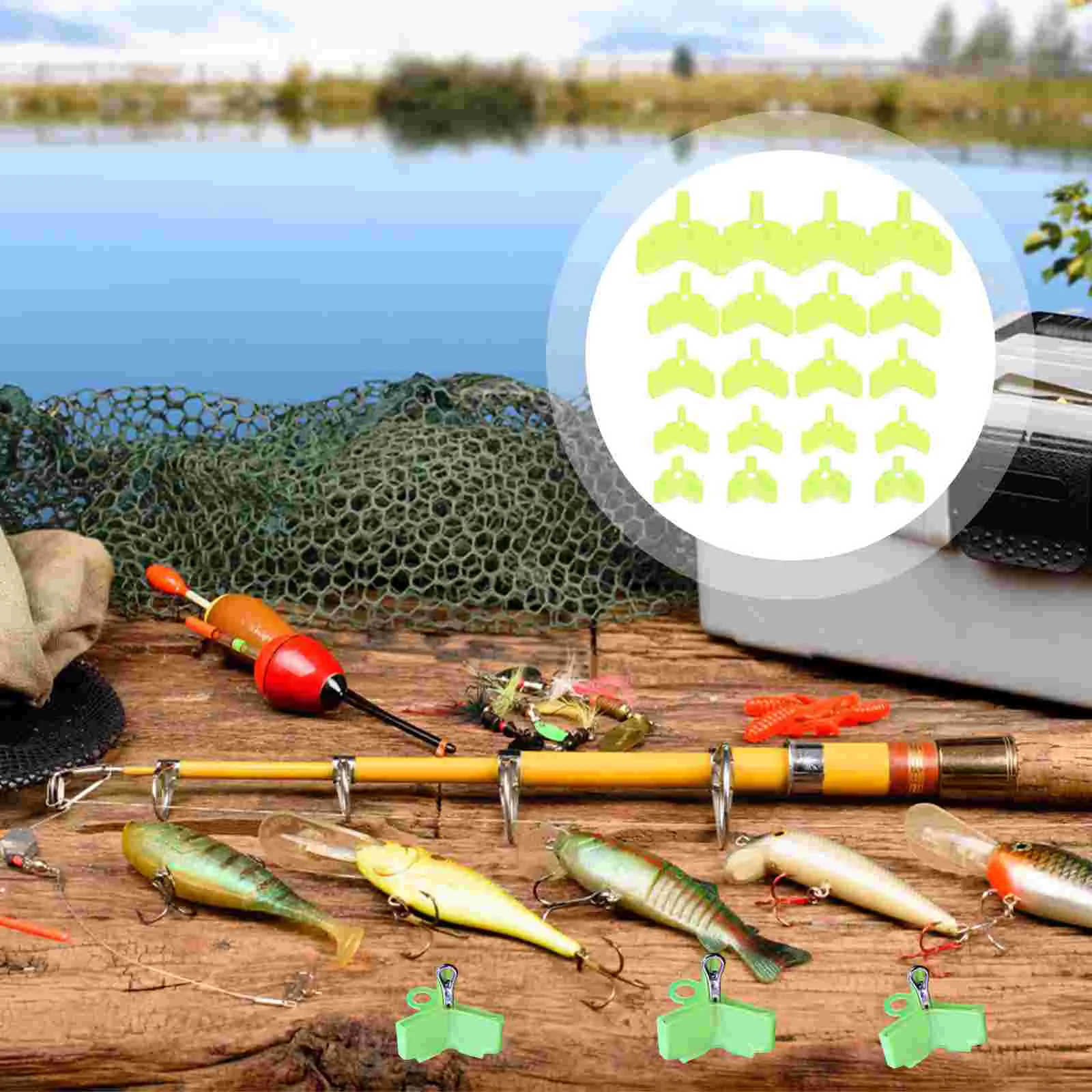 

Gear Case for Fishing Tackle Fishhook Hat Hitch Cover Safety Guard Sea Hooks Yellow