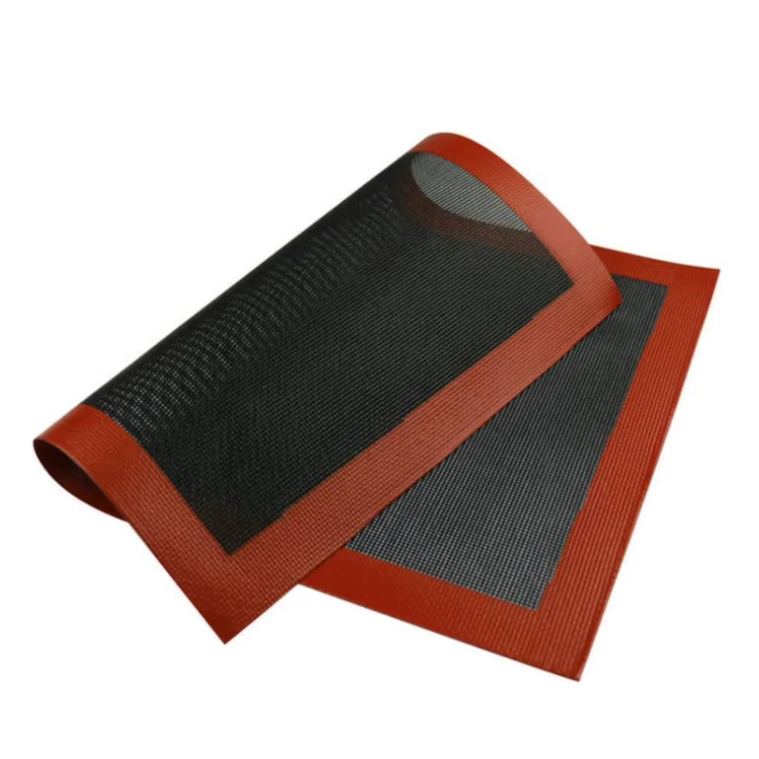 ベーキングパンベーキングメッシュマット、シリコン中空通気性メッシュ、ノンスティックベーキングマット、ビスケット高温オーブンマット、1個