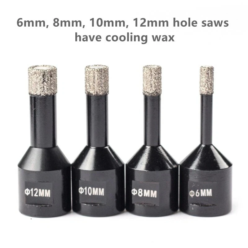 1 قطعة M14 الموضوع الماس هول المنشار الأساسية مثقاب الخشب 6 مللي متر 8-16 مللي متر الجافة فراغ Holesaw زاوية طاحونة أداة ل سيراميك الجرانيت الرخام #4