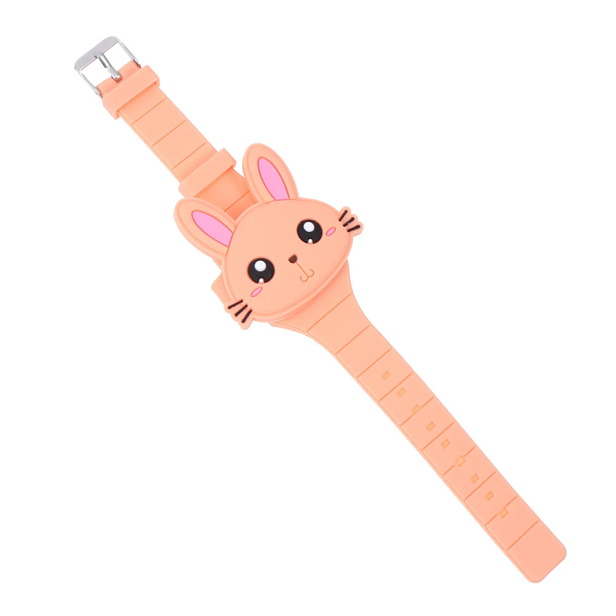 Silicone Rabbit Watch Orange Cartoon Birthday Party Favor Shower Gift Comfortable Skin Friendly Wristband