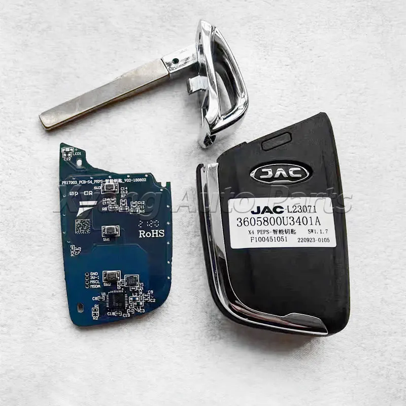 Smart Key Blank 433Mhz ID47 Chips For JAC S4 Fuel Vehicle 3605800U3401A