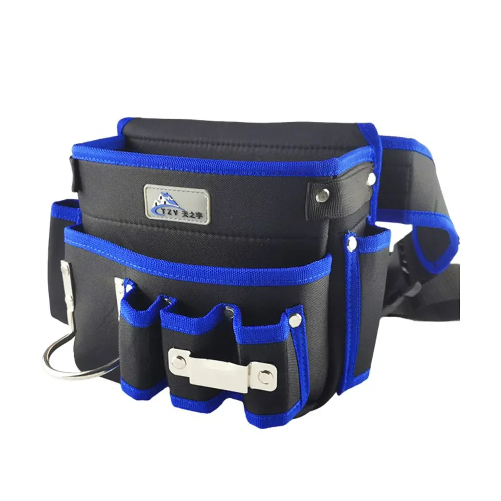 2023 Multi-functional Electrician Tools Bag Waist Pouch Belt Storage Holder Organizer Garden Tool Kits Waist Packs Oxford Cloth