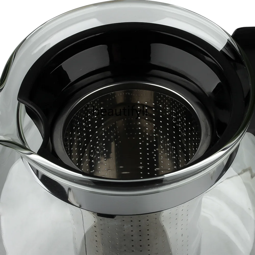 Double layer electric kettle high borosilicate glass blue light steam teapot health multi-function