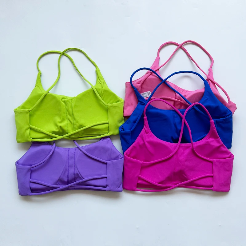 Women Sports Bra For Fitness Women Yoga Vest Workout Running Tank Top Female Backless Shockproof Breathable Underwear Yoga Bra