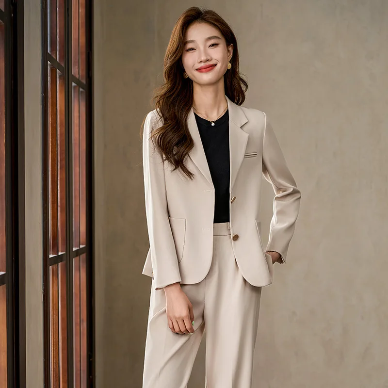 Pink Suit Women's Loose Autumn2024New High-Grade Elegant Formal Clothes Leisure Professional Light Workplace Suit